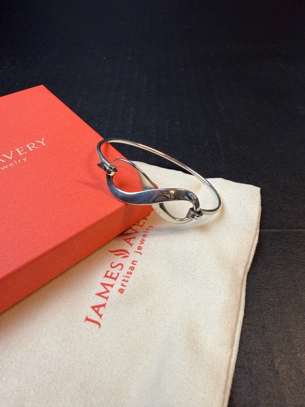 James Avery Bold Infinity Hook On Hinge Cuff Bracelet Retired